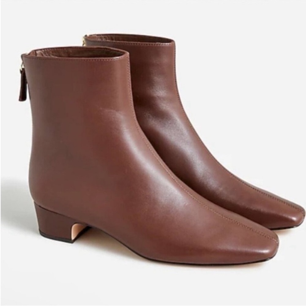 J.Crew Roxie Zip-back Ankle Boots in Brown